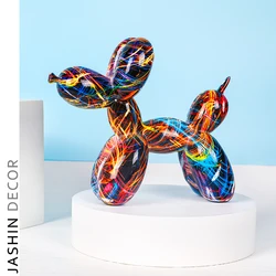 Colorful Balloon Dog Resin Crafts Nordic Home Living Room Entrance Wine Cabinet Decoration