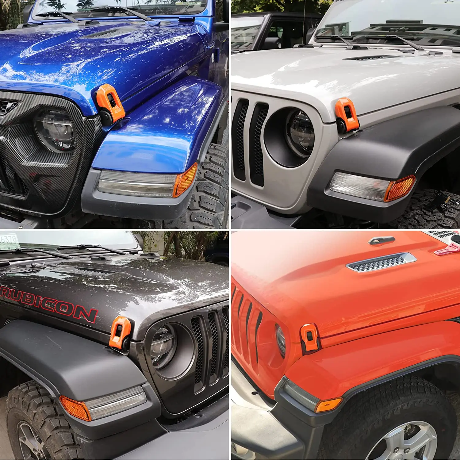 Engine Hood Hinge Cover Hood Catch 1 Pair Latches Trim Other Exterior Accessories For Jeep Wrangler JL