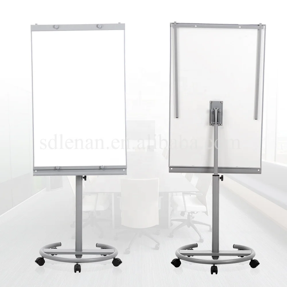 Office & school supplies height adjustable magnetic whiteboard flipchart easel mobile flip chart stand with wheels