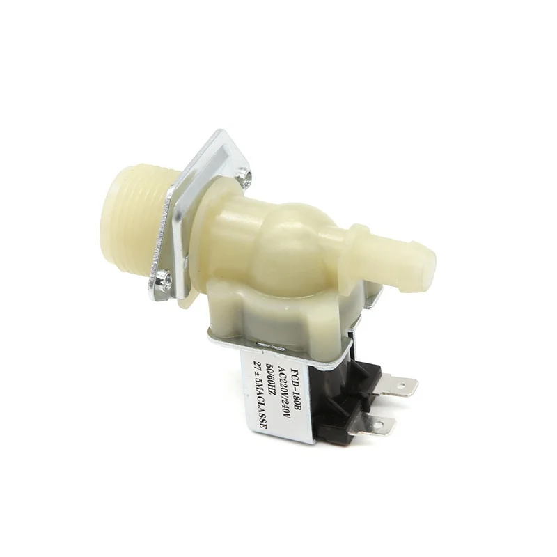 Electric Plastic Solenoid Valve AC220V/240V Water Inlet Flow Switch Magnetic Normally Closed Washing Tools 0.8mpa Control Valve