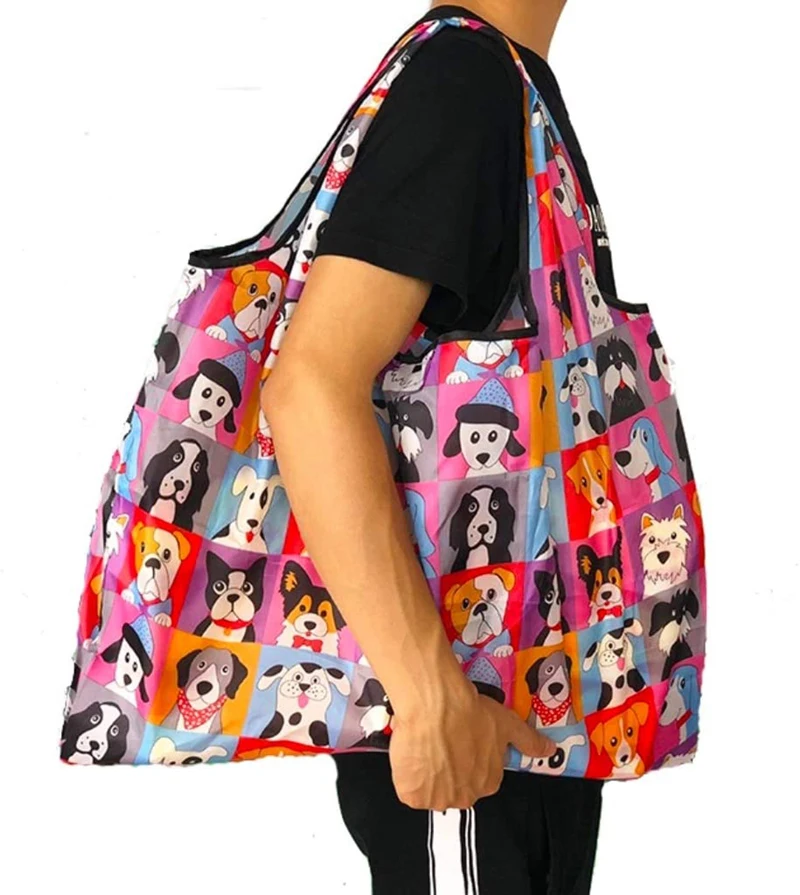 polyester packaging transparent makeup waterproof dry groceries white tote strap tie dye  pastel nylon puffy bag for bag