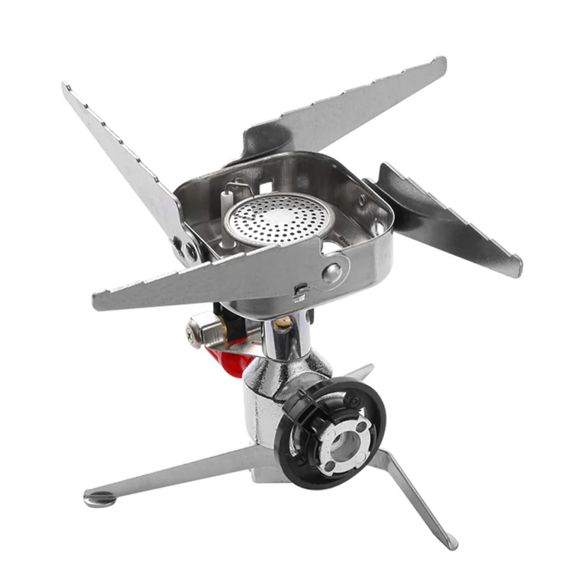 Unique Design Tourist Camping Kitchen Picnic Gas Folding Portable Outdoor Camping Stove Applicable to Long Gas Tank
