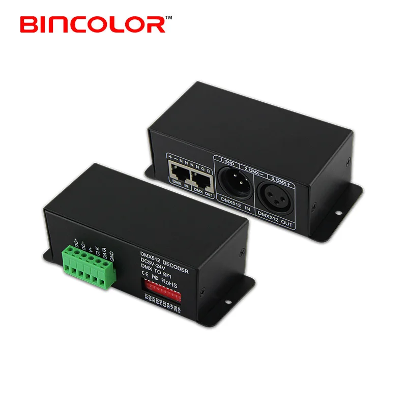  BC-802-1809 Zhuhai Factory Y512 каналы DMX к SPI ws2812b декодер DMX512 gb контроллер сигнала светодиодной