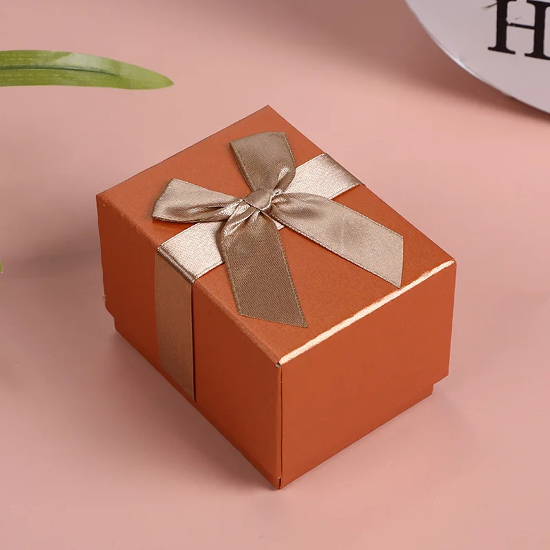 Simple Birthday Gift Box Jewelry Box Brown Pink Luxury Empty Retail Collection Paper Long Watch Box for Gift