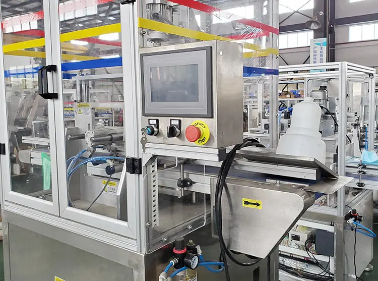 Full automatic high speed plastic bottle drum jerrycan rotary cutting machine