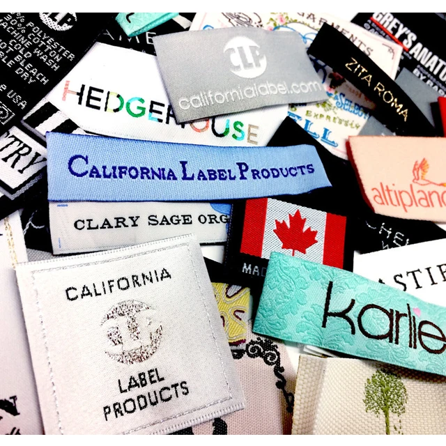 
Custom printing care hang tags woven size labels for clothing 