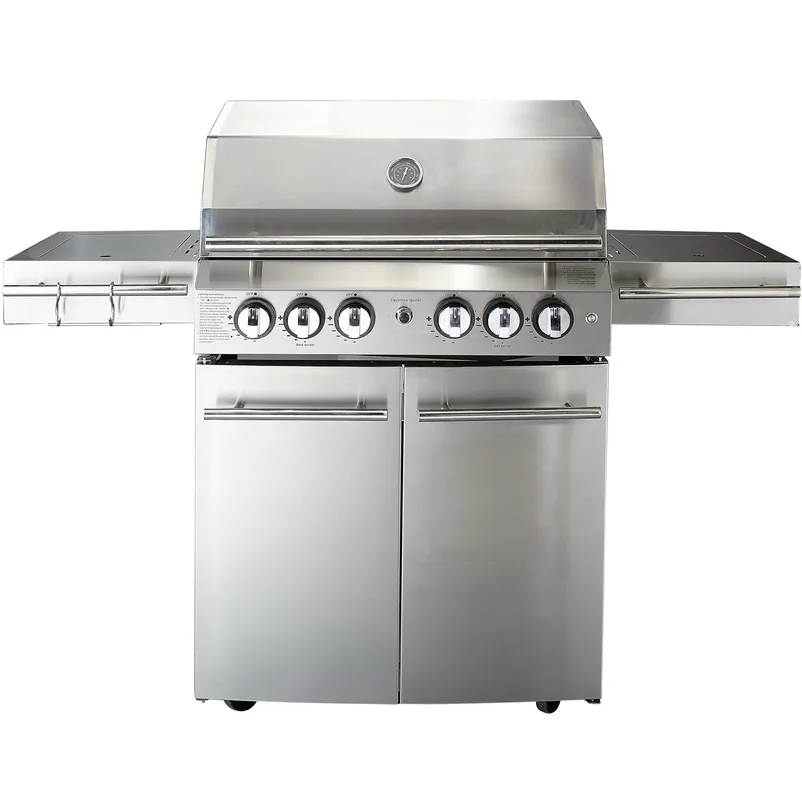 STAINLESS STEEL WITH LED LIGHT BBQ Gas Grill Stove Portable Gas Outdoor