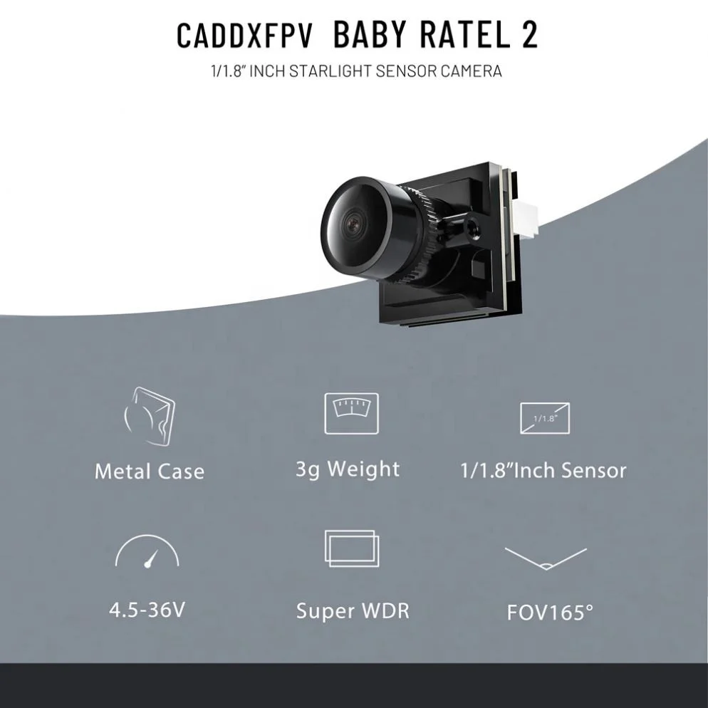 14x14 мм Caddx Baby Ratel 2 нано размер 1200TVL 3g FOV165 Starlight низкая задержка день и ночь Фристайл FPV камера для Радиоуправляемый Дрон