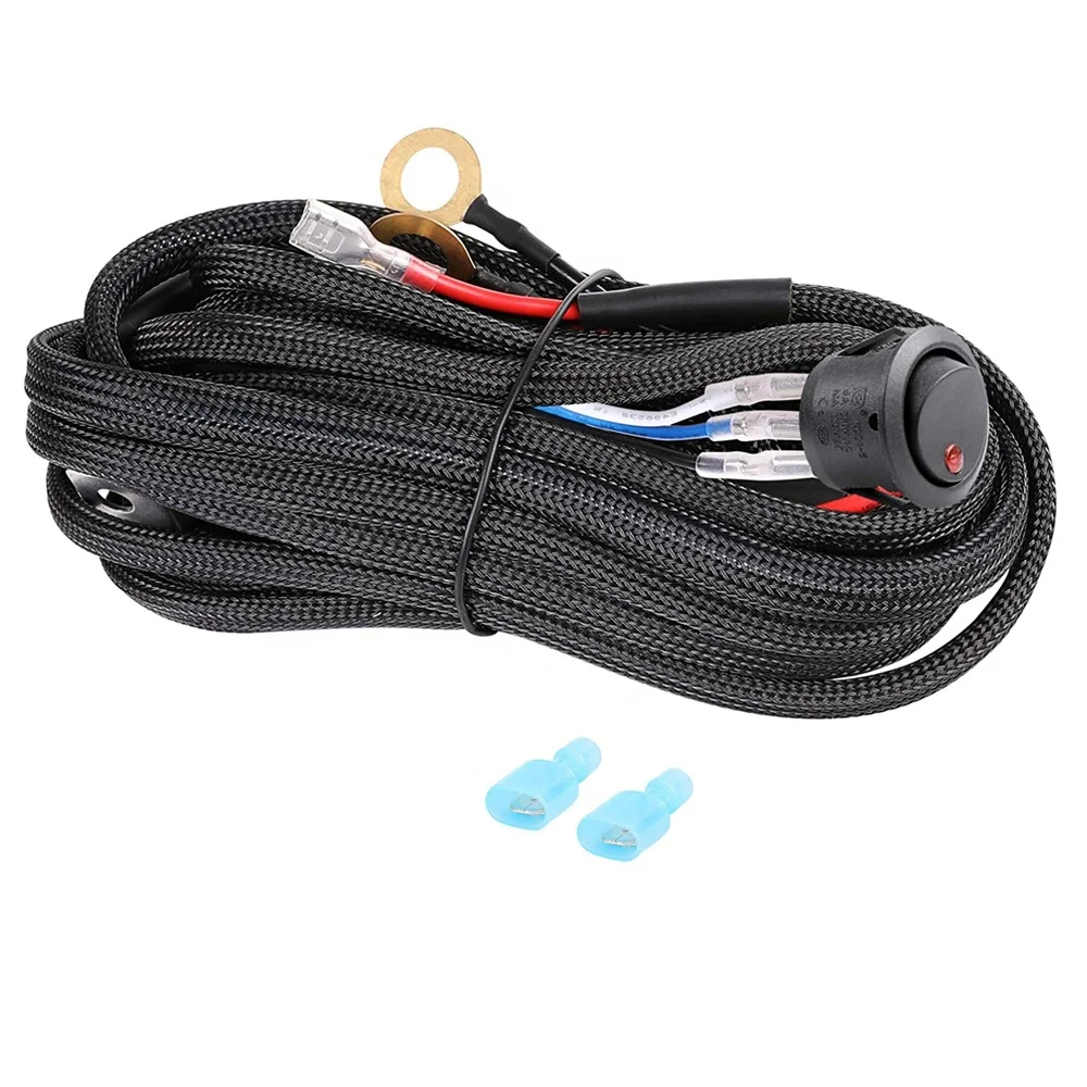 Производитель Oem 12V 24V 22Awg питания постоянного тока светодиодные полосы света автомобиля лампы светодиодные панели электронную монтажную схему и реле кабельный монтажный комплект