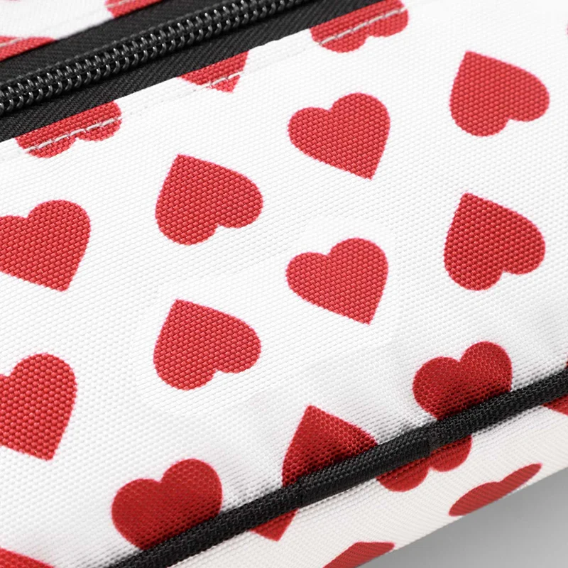Custom Womens Cute Heart Print Zipper Square Phone Camer Sling Shoulder Purse Mini Crossbody Bag