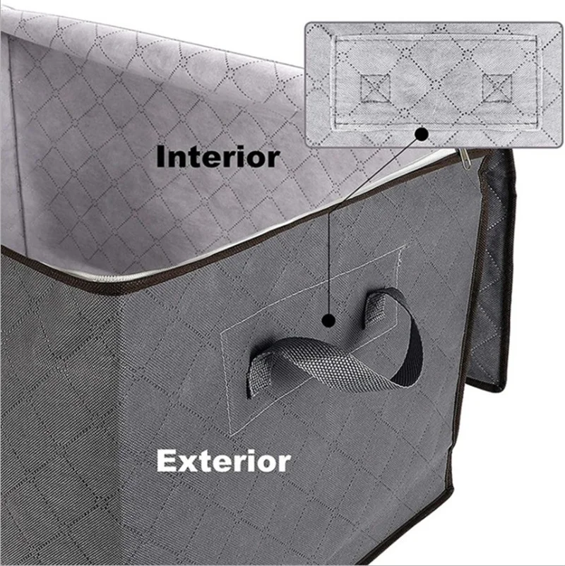 Customized Size High Quality Non Woven Foldable Comforter Quilt Clothes Blanket Bag Comforter Storage Bag For Clothes  Comforter