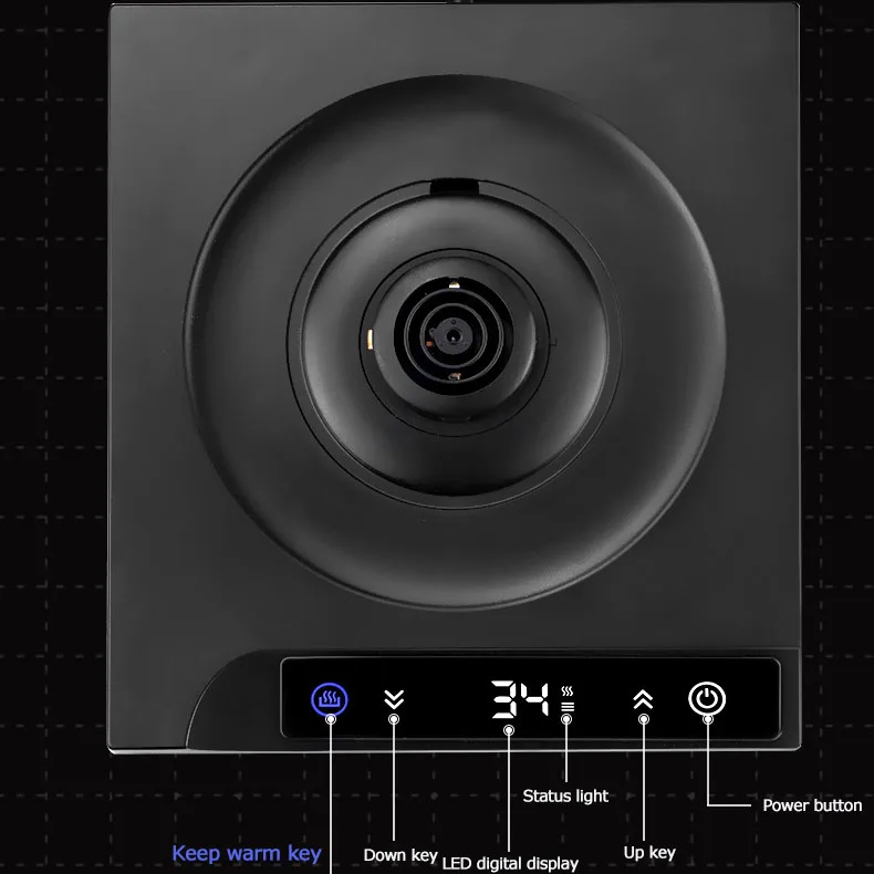 600ML mini Portable tea coffee pot stainless steel gooseneck Black Electric tea Kettle