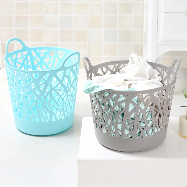 20L 45L plastic storage foldable cheap basket organizer with handles wholesale