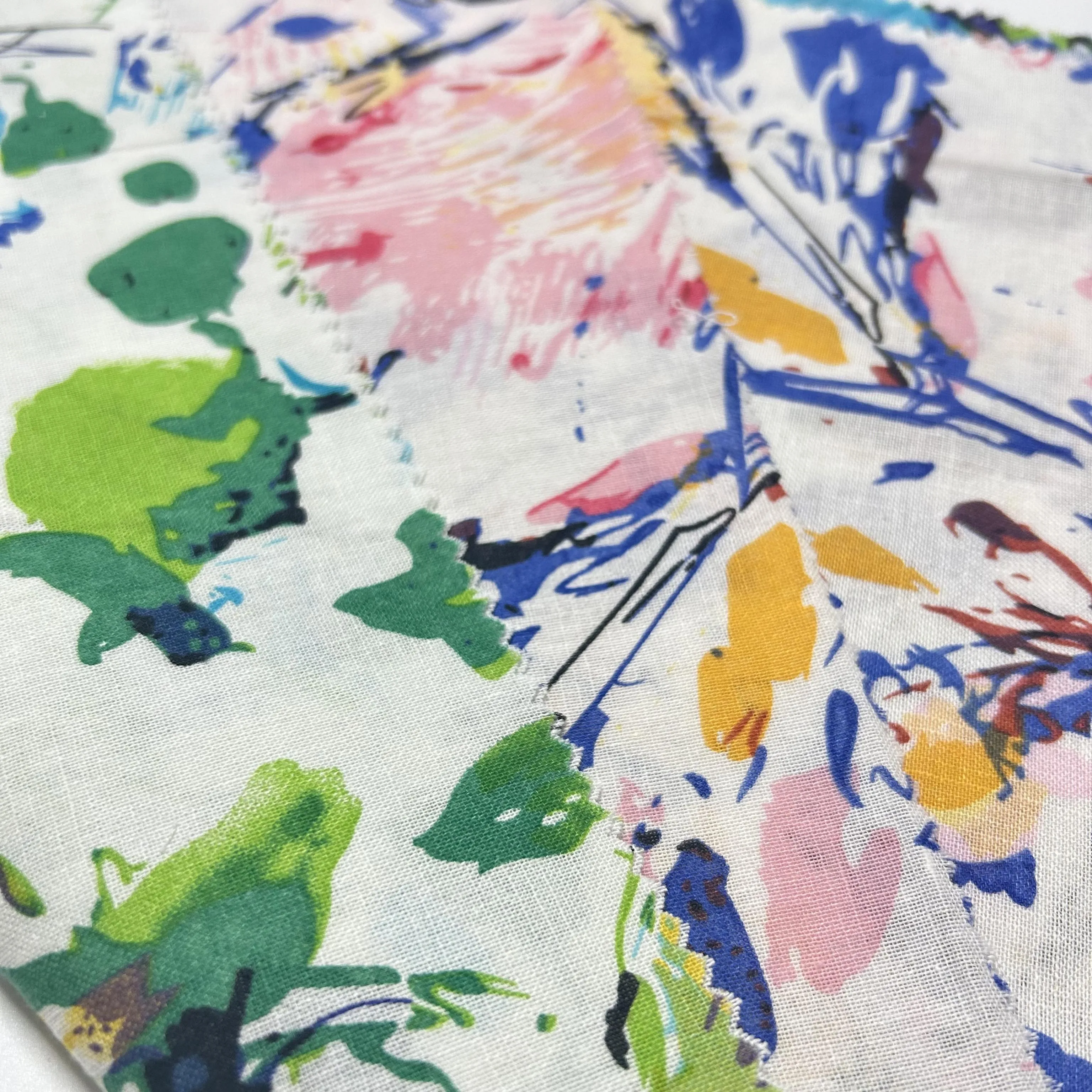 Summer thin printing ramie cloth high-end small floral cotton linen fabric skirt linen fabric