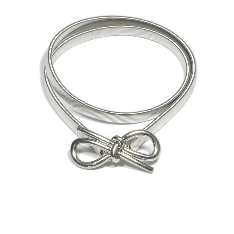 Women Elastic Metal Chain Belt Women Waist Gold Chain Belts Buckle Waist Belts For Ladies Dresses Waistband