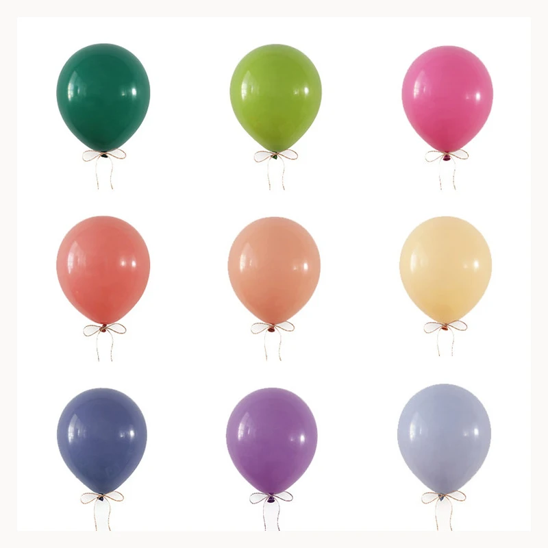 100pcs 10inch Retro Latex Balloon Matt With Different Size Sage Green for Party Decoration