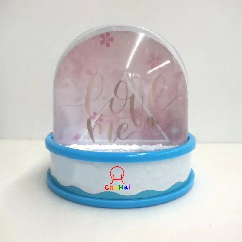 DIY Photo Snow Globe Kit Empty Plastic Frame with Picture Customizable Globe with Photo