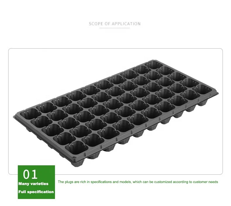 Extra Strength Durable Microgreen Growing Seedling Trays Plastic Nursery 200 288 Cells Nursery Seed Plug Trays For Propagation