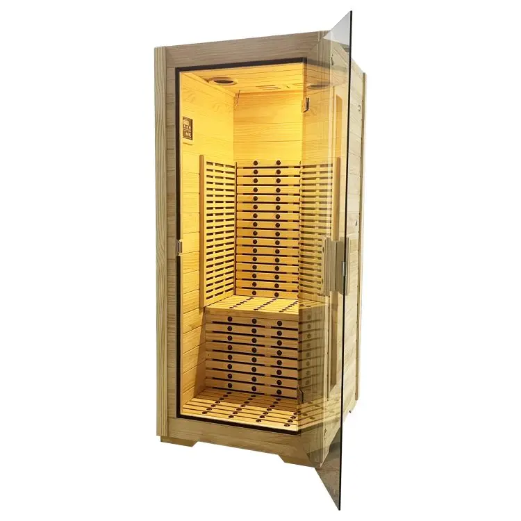 1 Person Wooden Sauna Room Indoor Spa Wood Full Spectrum Infrared Steam Cheapest Sauna Room