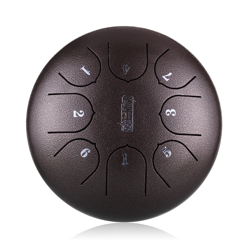 6 Inch 8-tone Steel Tongue Hollow Drum Percussion Instrument Forgetting Worry Drum