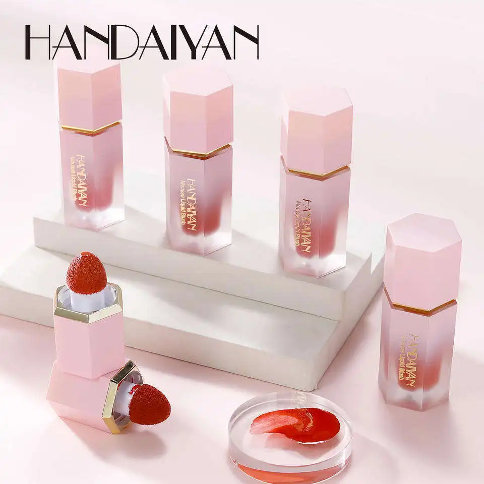 Hot Sale Liquid Cream Blush Lip Eye Cheek Long Lasting Tint Makeup Multiple Colors Waterproof Liquid Blush Makeup