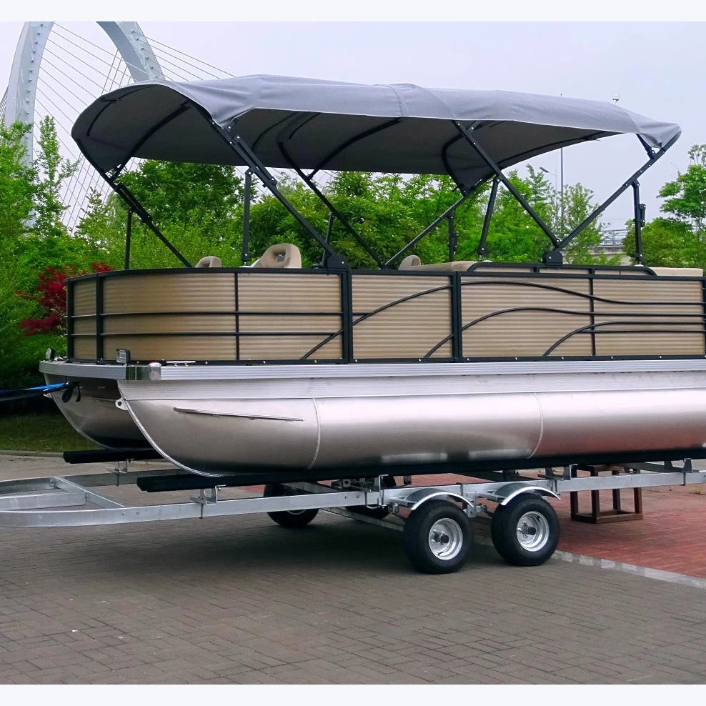 Multi person family party barge aluminum luxury pontoon yacht boat