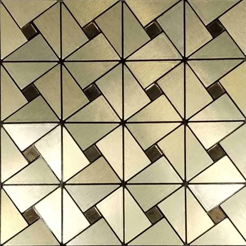 3d  Aluminum metal mosaic wall sticker wall stickers 30*30cm 3d home decoration self adhesive wall panel