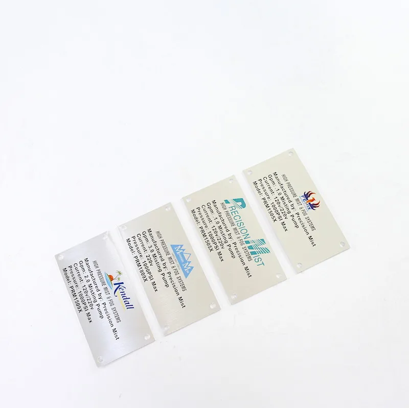 printing Metal Plate aluminum Name sign metal card business Tin sign Machine introduce metal Nameplates back with adhesive