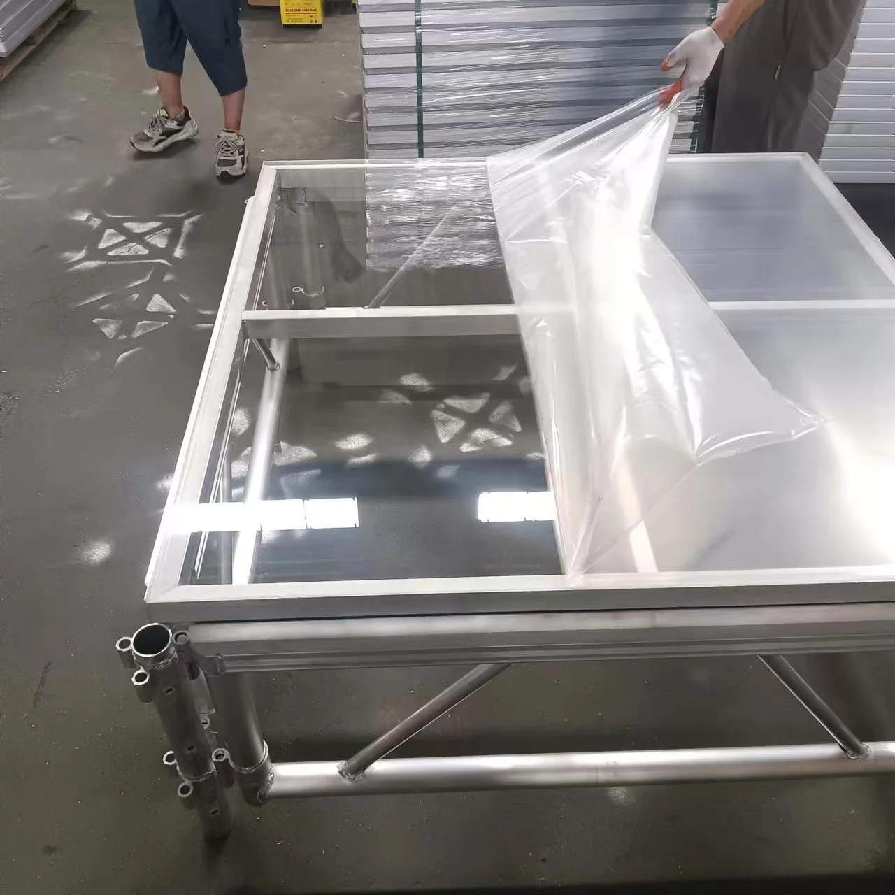 aluminum telescopic portable stage podium speaker lifting truss Outdoor concerts stage platform four-legged stages for events