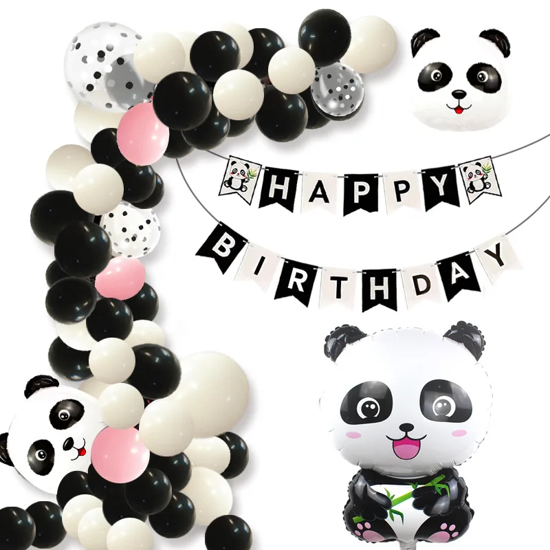 Wholesale Giant Panda Latex Balloon Set Baby Birthday Arch Balloon