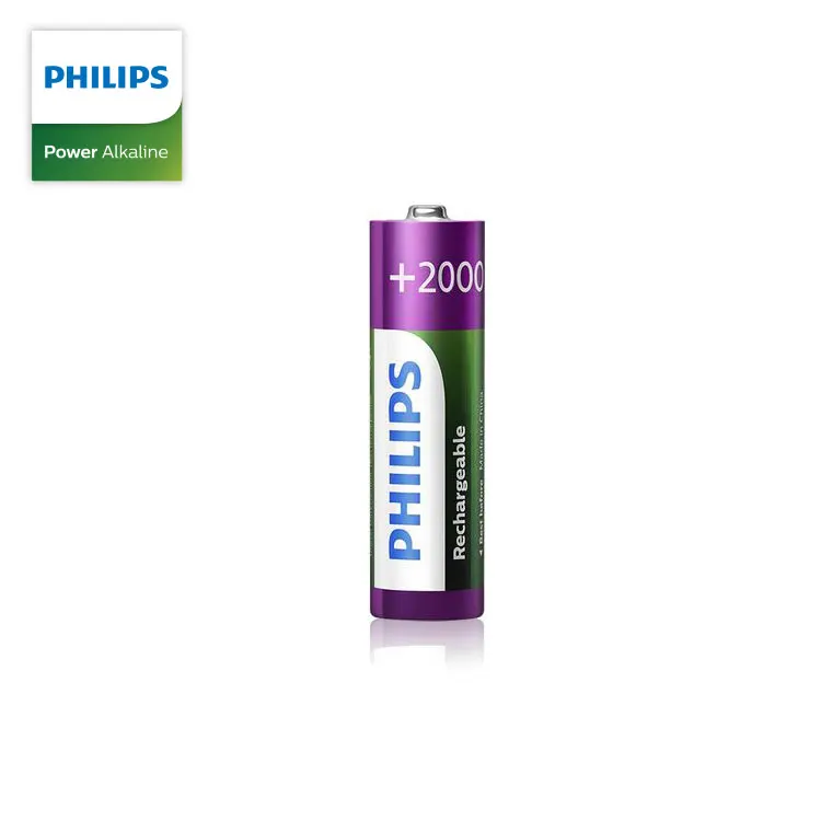 Philips long life rechargeable battery 1.2V AA 2500mah NI MH rechargeable battery