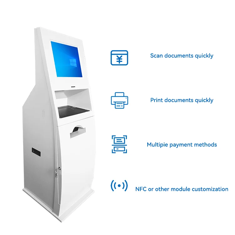 Self Ordering Touch Screen Printer Payment bill cash acceptor smart payout smart ticket concert ticket machine