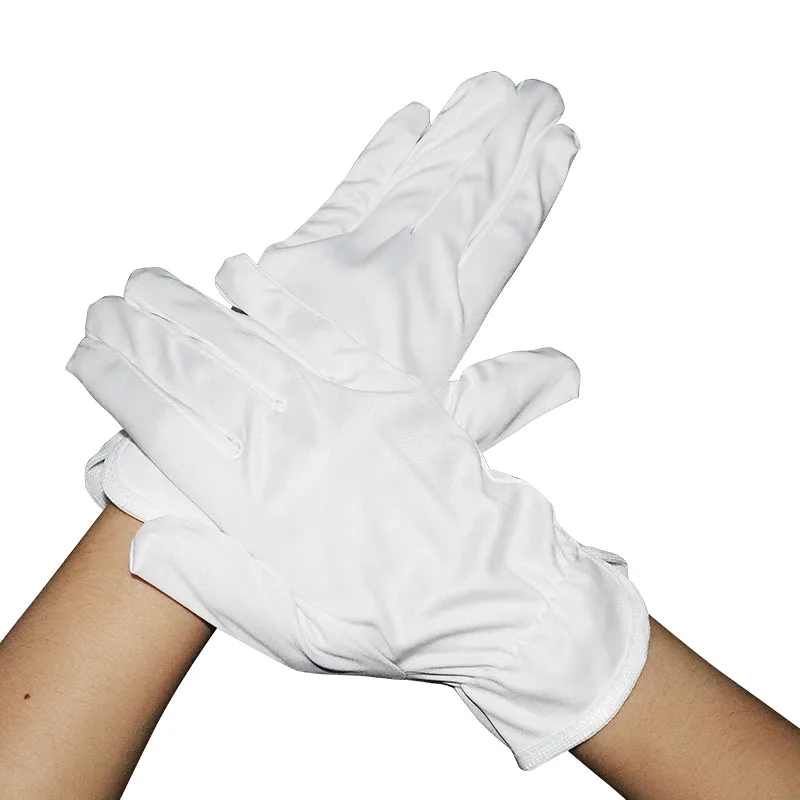 White Jewelry Polishing Gloves Dust Proof Microfiber Gloves White Clean Cloth Glove