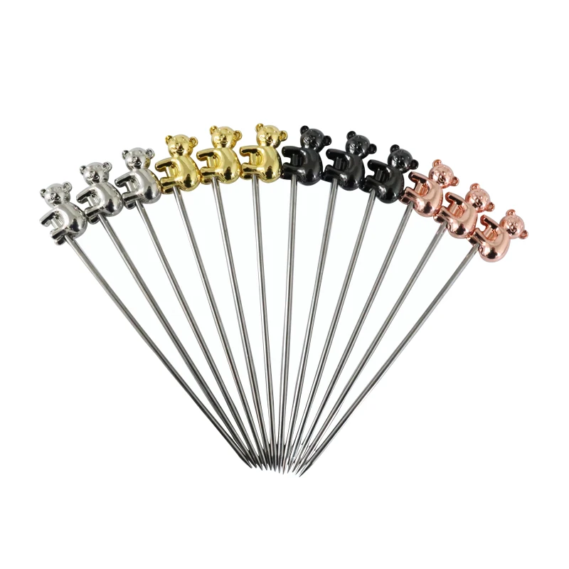 RTS Bar tools sign new creative koala fruit sign stainless steel koala fruit pin cocktail sign salad fork cocktail picks