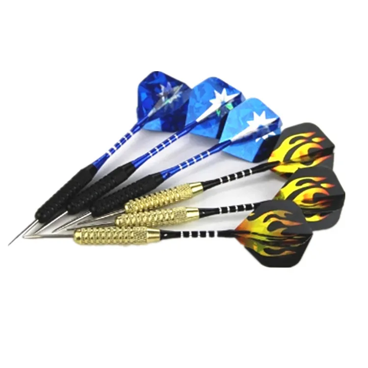 Wholesale High Quality 6 pcs Brass iron Dart Set With Steel Tip Darts Accessories for dartboard Sports games