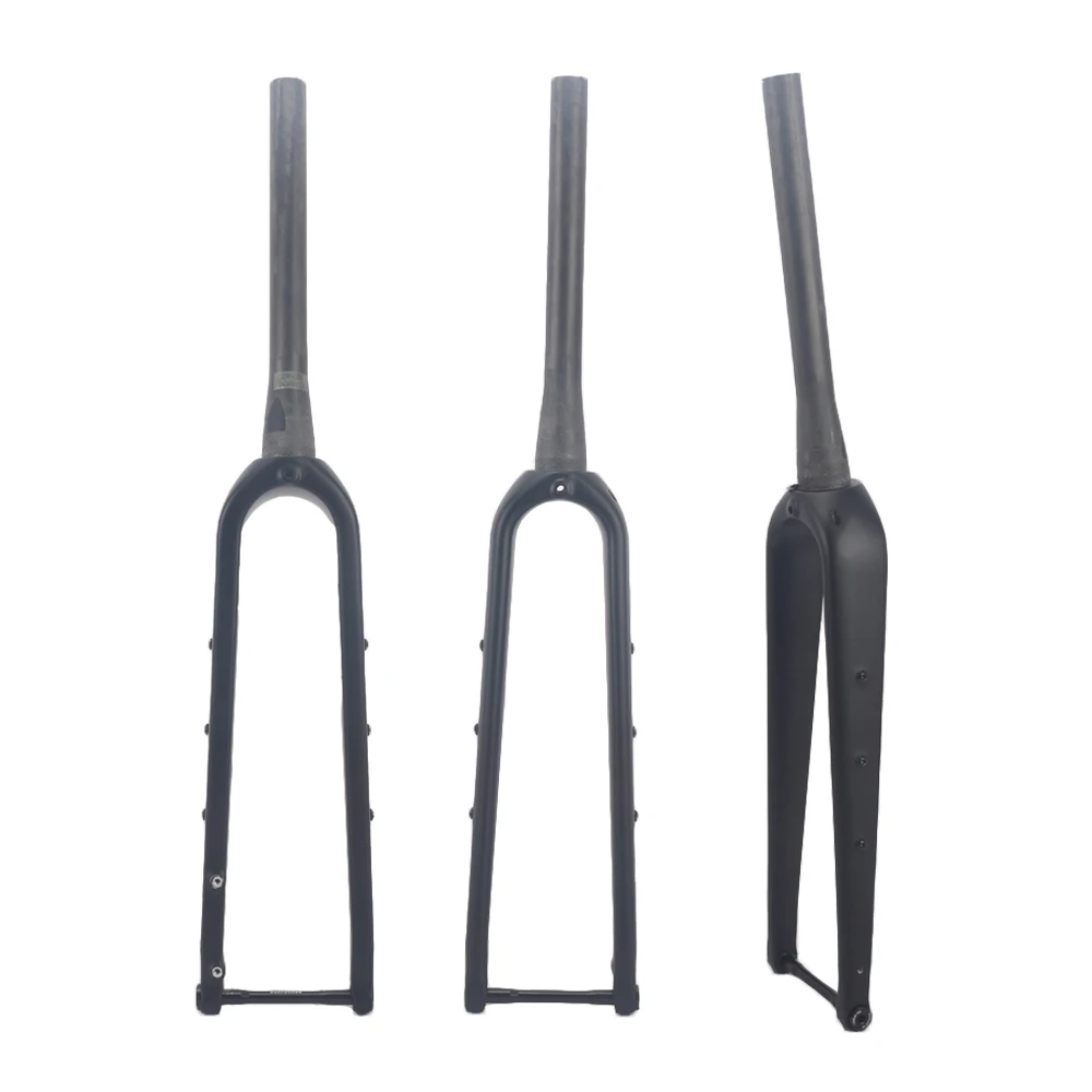 Winowsports Carbon Gravel Fork 700*50C 50mm Offset 100*12mm Thru Axle Hidden External Cable Gravel Bike Front Fork