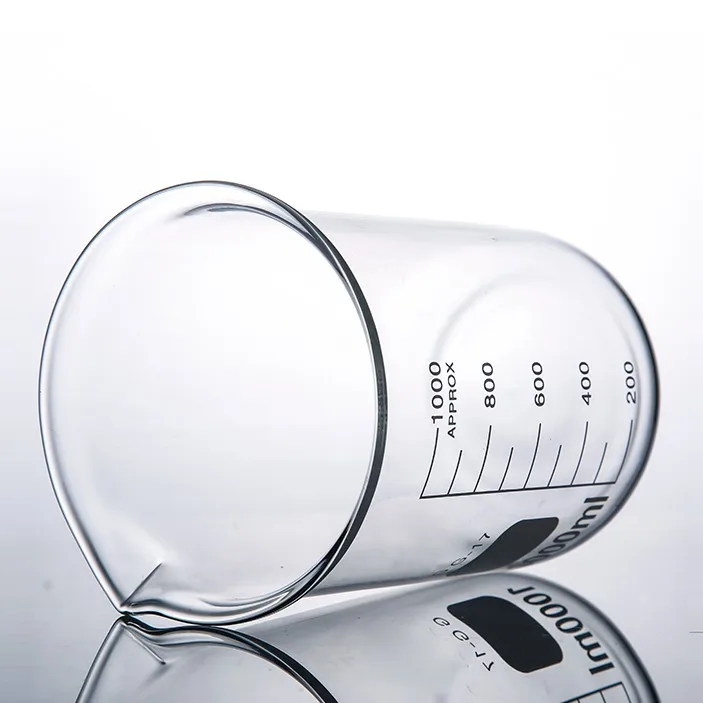 Customized Best Quality Mini Transparent Mixing Beaker Mug Borosilicate Chemical Glassware Glass Beaker With Handle For Lab Use