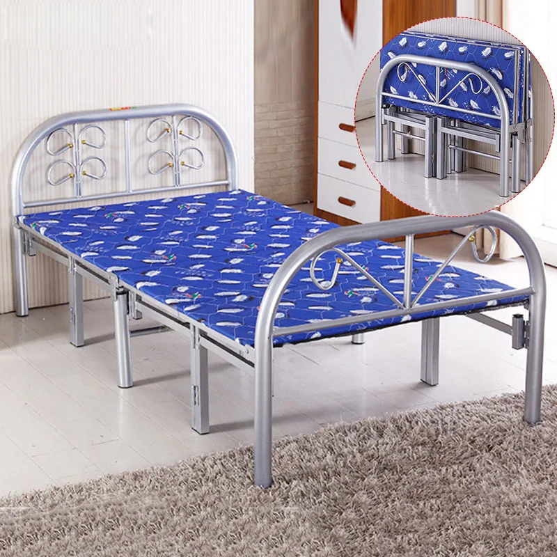 Portable Camping Bed Frame Single Sofa Bed pace Saving Metal Folding Bedroom Furniture Hospital Bed