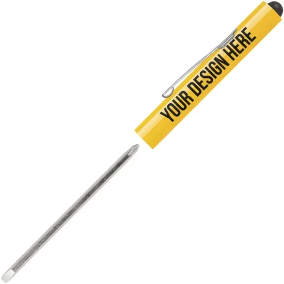 Promotional Small Reversible Pocket Screwdriver with Flathead/Straight and Phillips