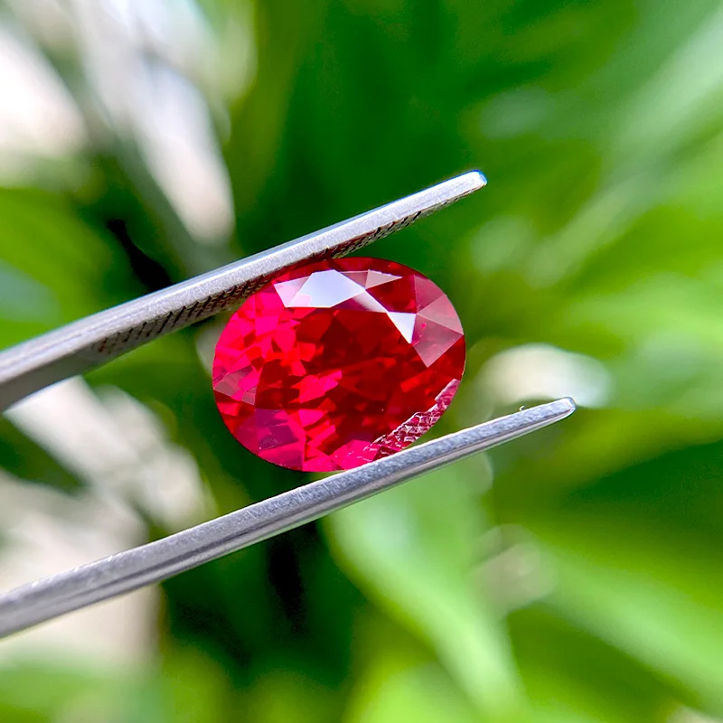 China Hot sales Oval Cut Pigeon Blood loose synthetic lab-grown diamonds