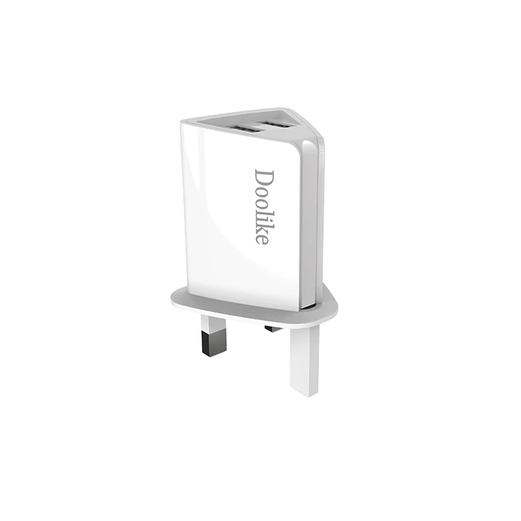 
Dual USB Wall Charger with USB Charging Cable Portable UK Plug 5V-2.1A Charger Adapter 