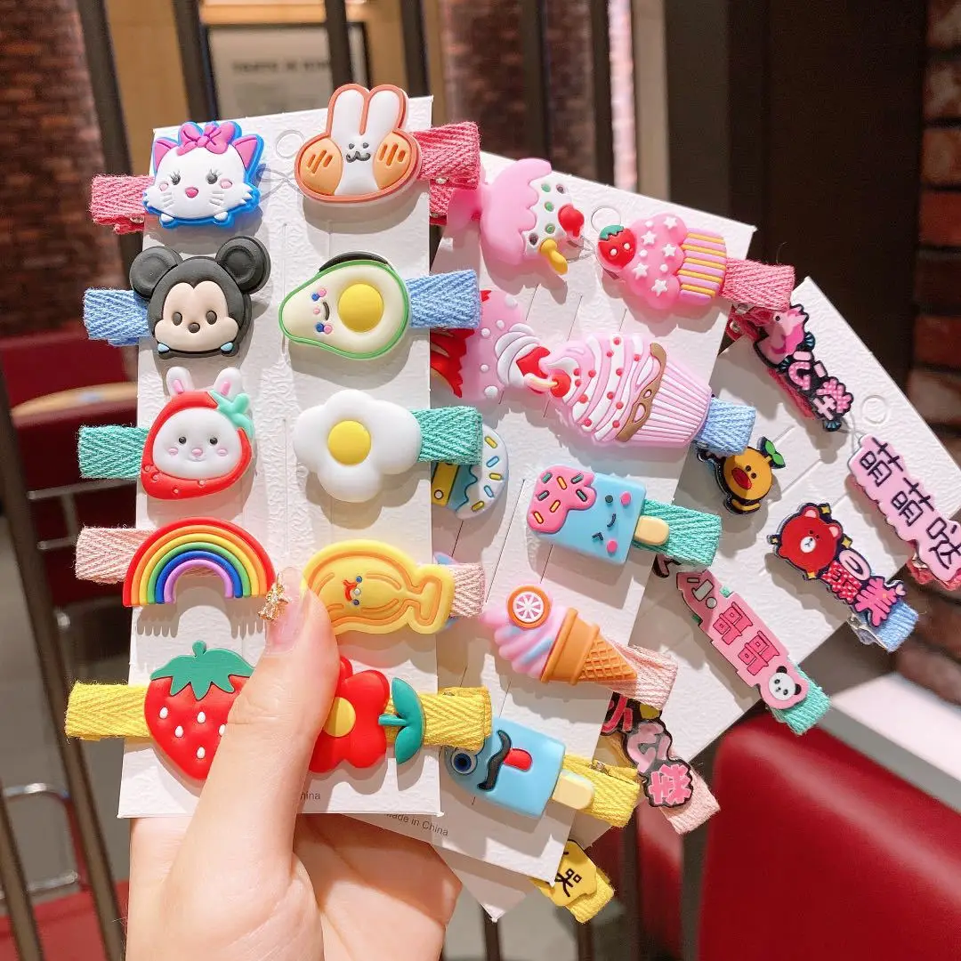 Children Hairpin Hair Accessories Set Fruit Character Hairgrips Hair Clips Girls for Kids