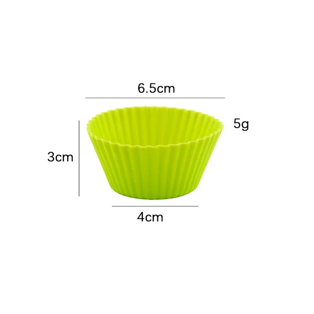 Home Kitchen Cooking Supplies Diy Cake Decorating Tools Silicone Cake Cup Round Shaped Muffin Cupcake Baking Molds