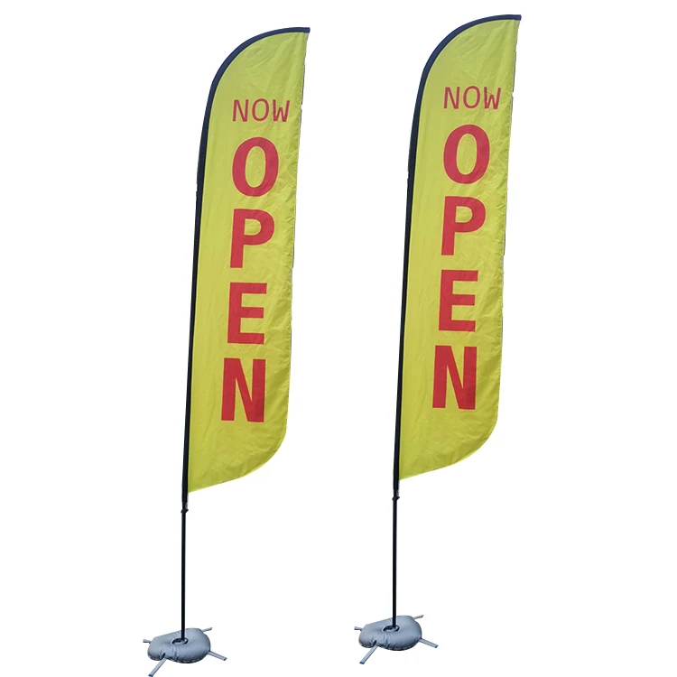 Custom Logo Outdoor Advertising Banner Flag Event Sports Banner Flying Style Beach Banners