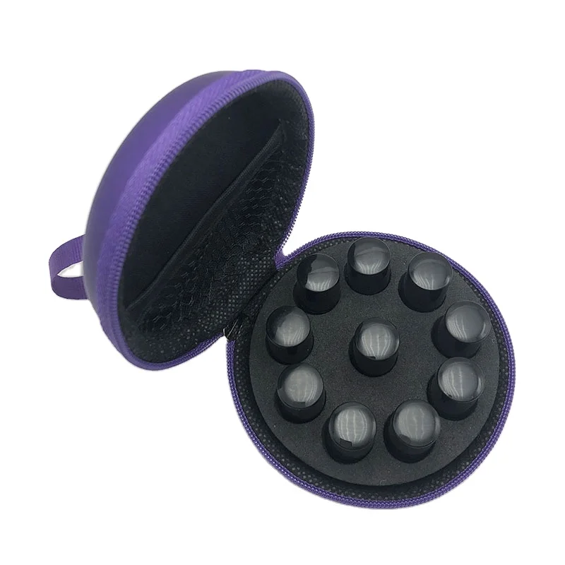 
2020 Aroma PU Wholesale 10 bottles Travel bag Essential Oil Bottles Doterra keychain case 