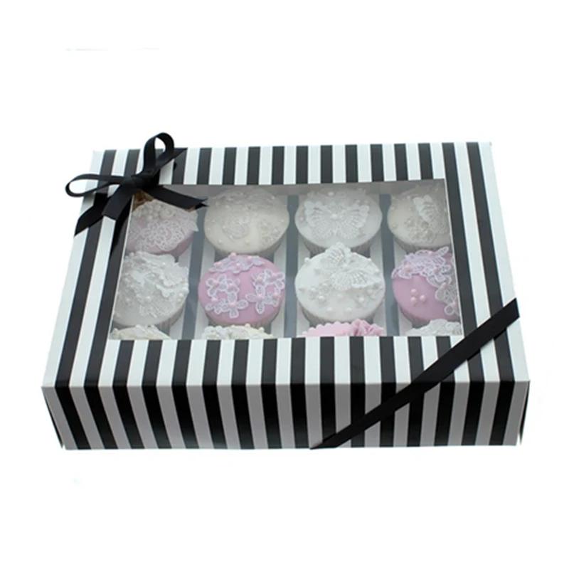 Wedding Cake Packaging Boxes Cupcake Box Roll Cake Box Paper Custom Best Seller Butterfly Paperboard Food Swiss Customized Color