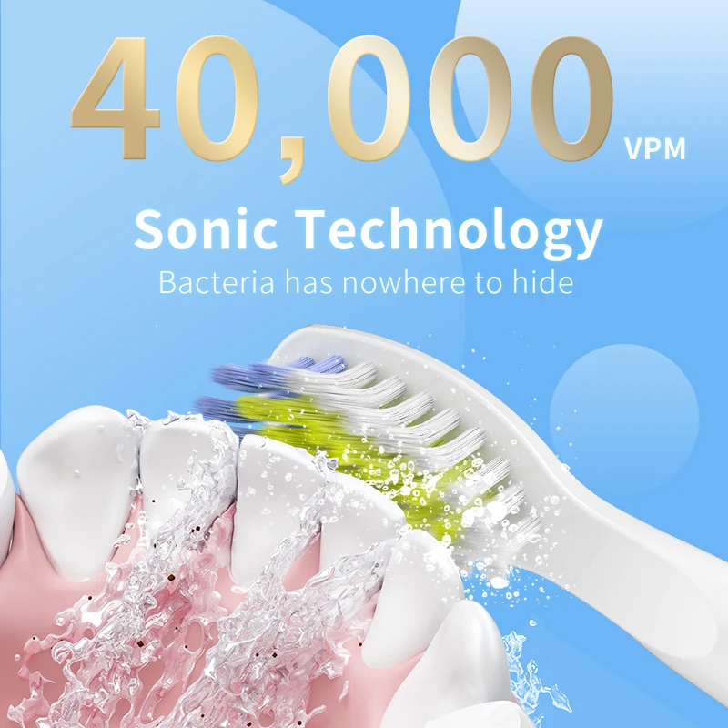 Seago 5 Modes Rechargeable 4 Hours Fast Charge Last 30 Days Sonic Power Electric Toothbrushes For Adults