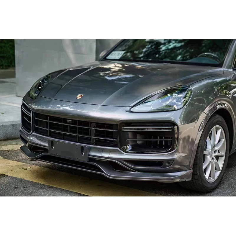 Runde For Porsche Cayenne 2011-2014 Old To New Turbo Front Bumper Assy Headlight Side Skirt Rear Bumper Assy Tail Light Body Kit