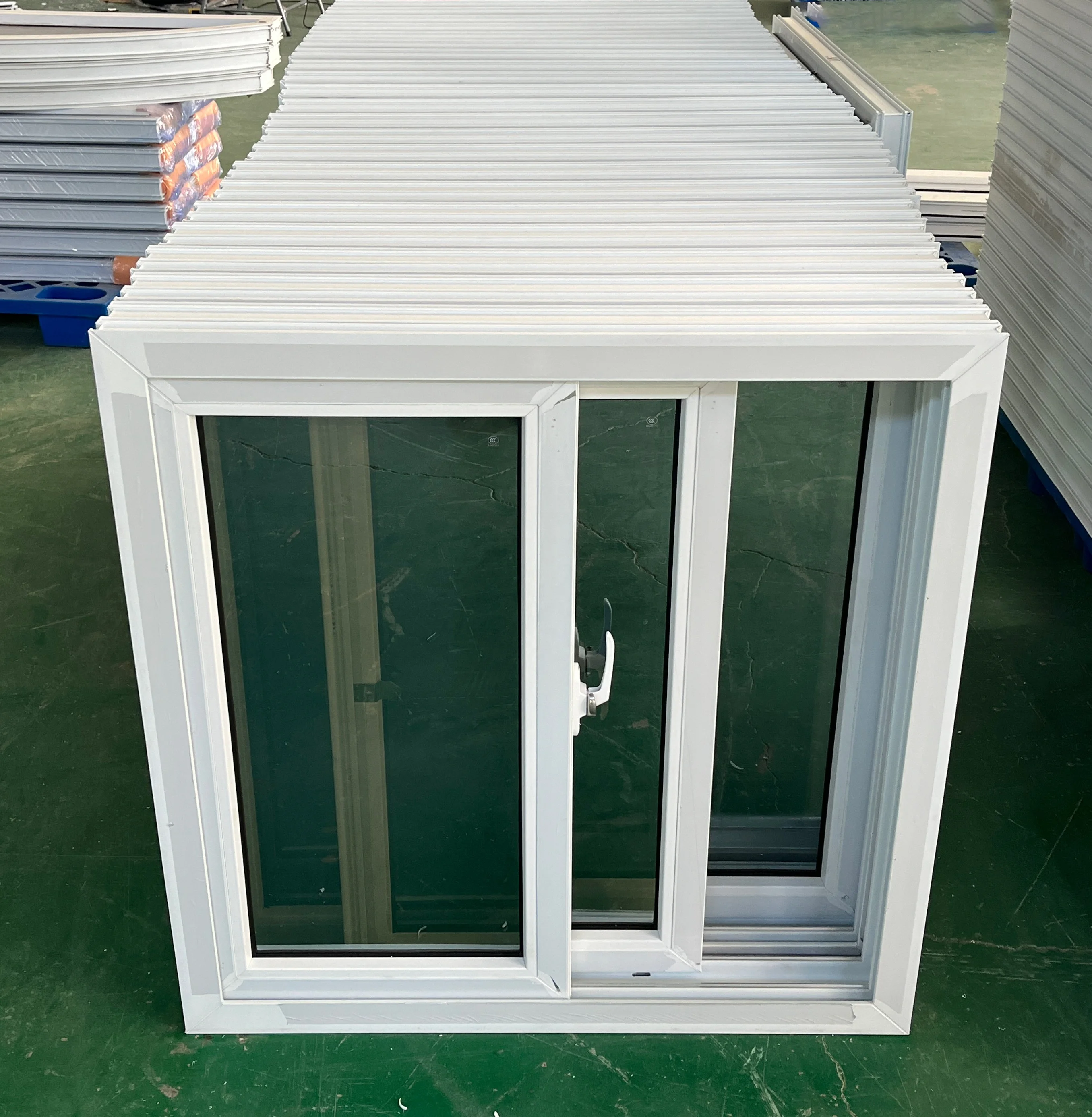Factory New High Security Sliding Window Small Size Horizontal Plastic Window Double Glazing Basement Window PVC Windows