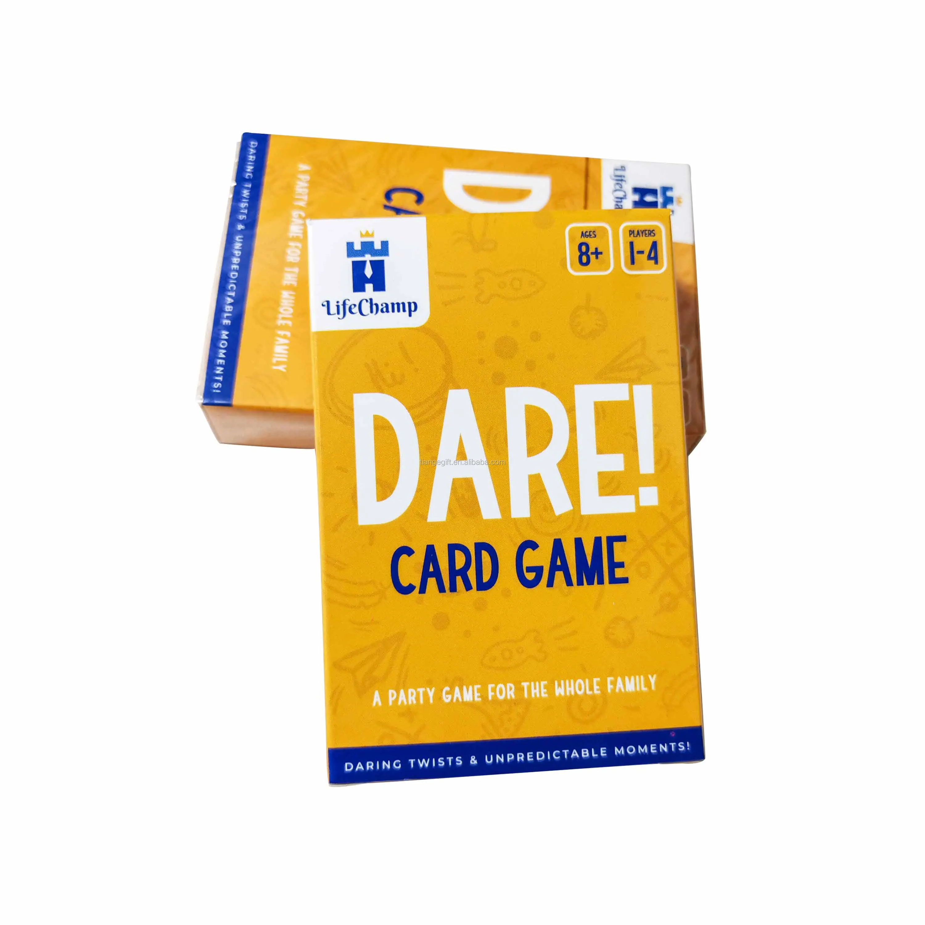 
custom orange party dare card games for family 